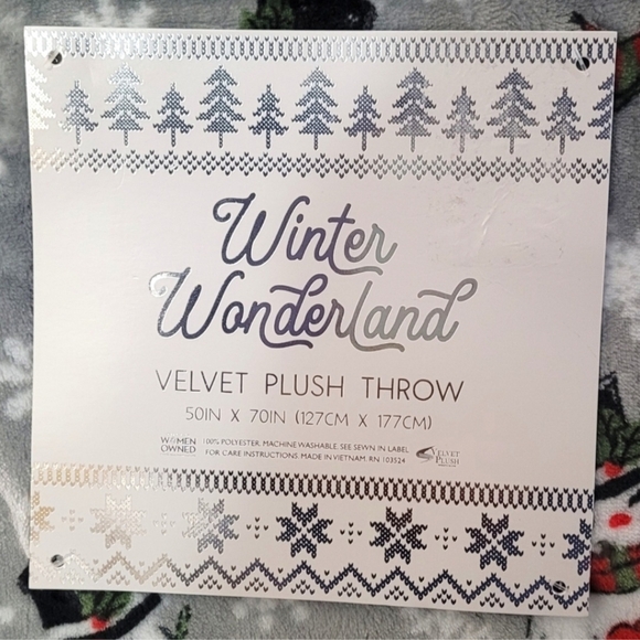 Winter Wonderland Gray Snowday Snowman 50" X 70" Velvet Plush Throw - Picture 4 of 5